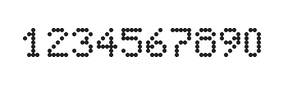 5×7数字点阵字体 ddN57AA1347