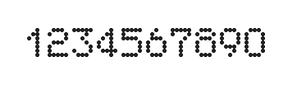 5×7数字点阵字体 ddN57AA1348