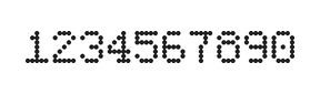 5×7数字点阵字体 ddN57AA1349
