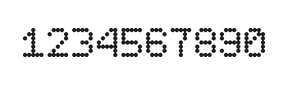5×7数字点阵字体 ddN57AA1351