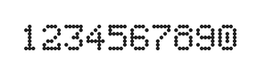 5×7数字点阵字体 ddN57AA1352
