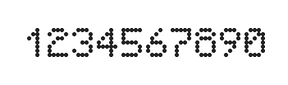 5×7数字点阵字体 ddN57AA1353