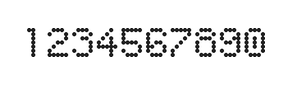 5×7数字点阵字体 ddN57AA1356