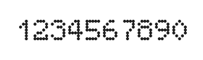 5×7数字点阵字体 ddN57AA1362