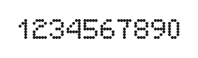 5×7数字点阵字体 ddN57AA1363