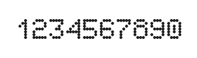 5×7数字点阵字体 ddN57AA1365