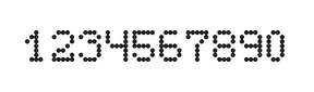5×7数字点阵字体 ddN57AA1366