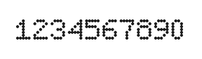 5×7数字点阵字体 ddN57AA1367