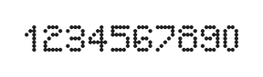 5×7数字点阵字体 ddN57AA1371