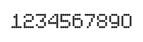 5×7数字点阵字体 ddN57AA1376