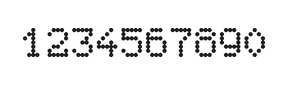5×7数字点阵字体 ddN57AA1377