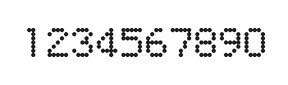 5×7数字点阵字体 ddN57AA1378