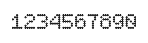 5×7数字点阵字体 ddN57AA1383