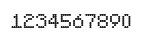 5×7数字点阵字体 ddN57AA1386