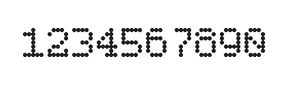 5×7数字点阵字体 ddN57AA1389