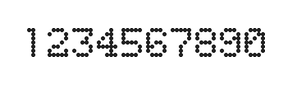 5×7数字点阵字体 ddN57AA1392