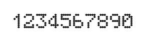 5×7数字点阵字体 ddN57AA1402