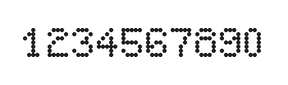 5×7数字点阵字体 ddN57AA1403
