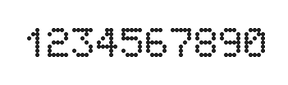 5×7数字点阵字体 ddN57AA1406