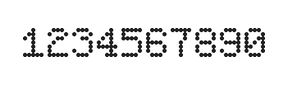 5×7数字点阵字体 ddN57AA1407