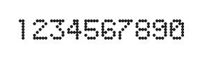 5×7数字点阵字体 ddN57AA1408