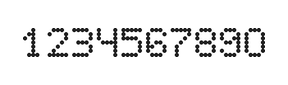 5×7数字点阵字体 ddN57AA1409