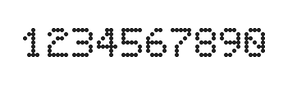 5×7数字点阵字体 ddN57AA1411