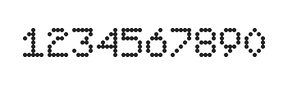 5×7数字点阵字体 ddN57AA1413