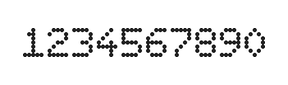 5×7数字点阵字体 ddN57AA1418