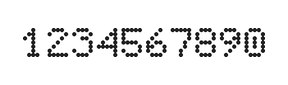 5×7数字点阵字体 ddN57AA1419