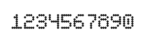 5×7数字点阵字体 ddN57AA1423