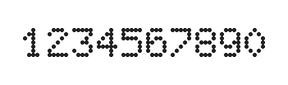 5×7数字点阵字体 ddN57AA1430