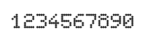 5×7数字点阵字体 ddN57AA1431