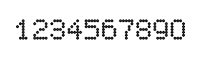 5×7数字点阵字体 ddN57AA1435