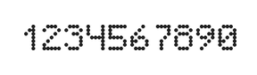 5×7数字点阵字体 ddN57AA1437