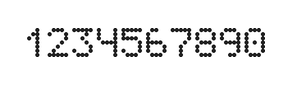 5×7数字点阵字体 ddN57AA1438