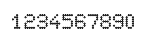 5×7数字点阵字体 ddN57AA1441
