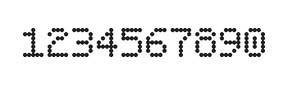5×7数字点阵字体 ddN57AA1444