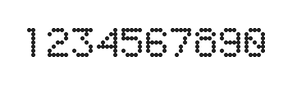 5×7数字点阵字体 ddN57AA1450