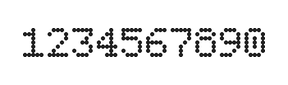 5×7数字点阵字体 ddN57AA1453