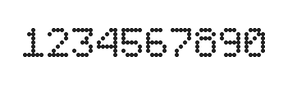 5×7数字点阵字体 ddN57AA1458