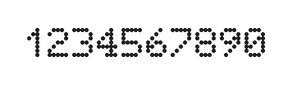 5×7数字点阵字体 ddN57AA1460