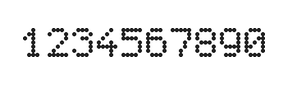 5×7数字点阵字体 ddN57AA1462