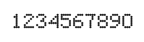 5×7数字点阵字体 ddN57AA1464