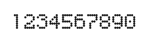 5×7数字点阵字体 ddN57AA1465