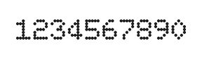 5×7数字点阵字体 ddN57AA1472