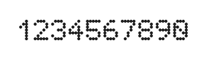 5×7数字点阵字体 ddN57AA1475