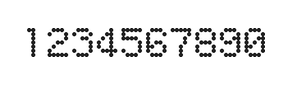 5×7数字点阵字体 ddN57AA1476