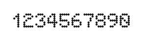 5×7数字点阵字体 ddN57AA1477