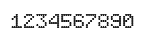 5×7数字点阵字体 ddN57AA1478